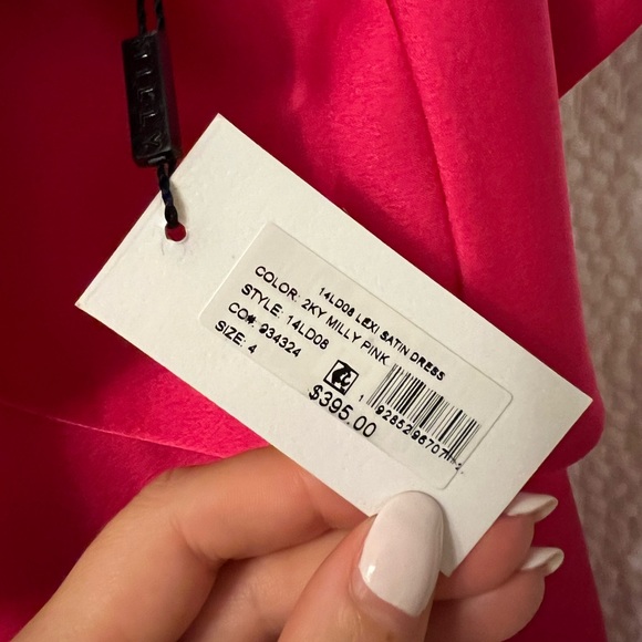 NWT Milly Lexi Satin Ruffle Dress - Sz. 4 - Picture 7 of 9